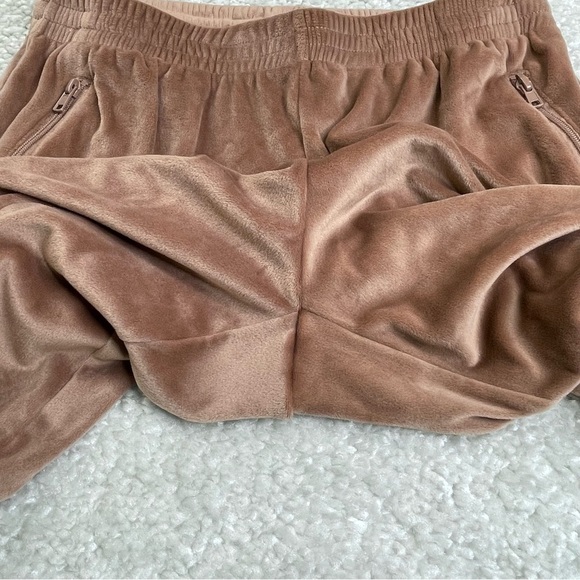 Skims Velour Velvet Track Pants Zipper Pockets Pull On Travel Comfy Soft Medium - Picture 9 of 12